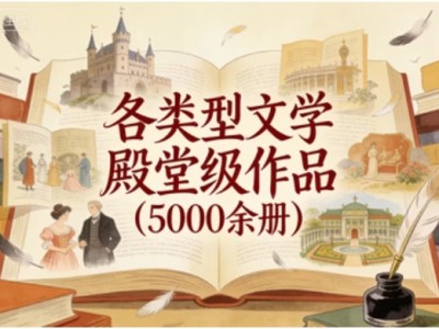 各类型文学殿堂级作品（5000余册）